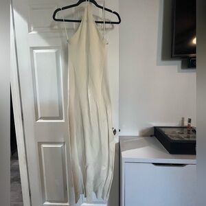 FP BEACH - Knit Halter Cream Dress